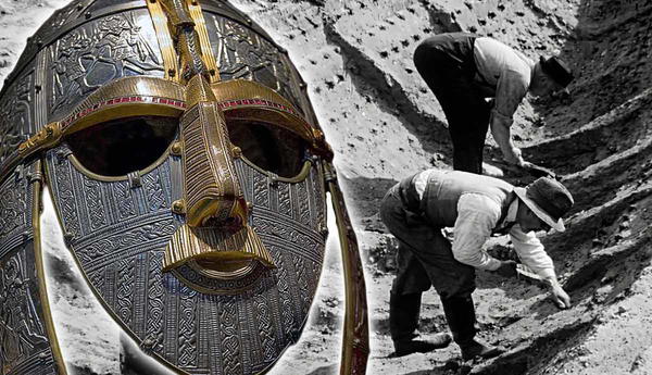 Artifact, excavation, and ornate helmet