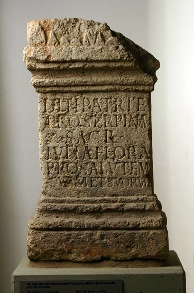 Altar Dis Pater Proserpina