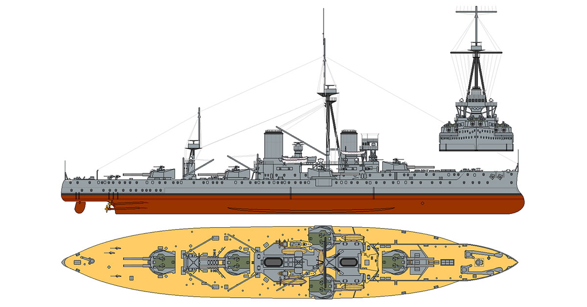 HMS Dreadnought ship diagram