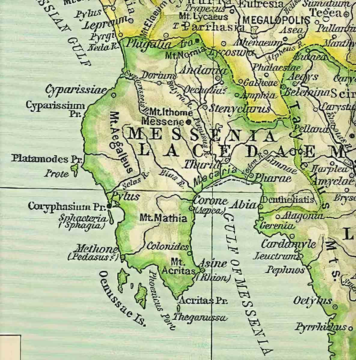 Messenia ancient map