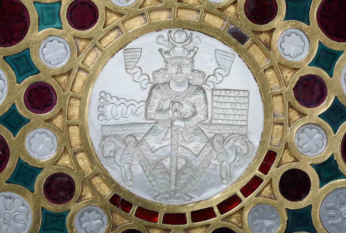 Plate Sasanian King Khosrow