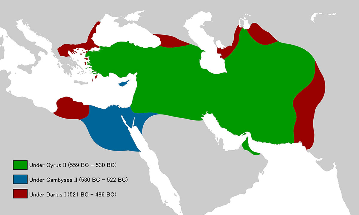 achaemenid empire map