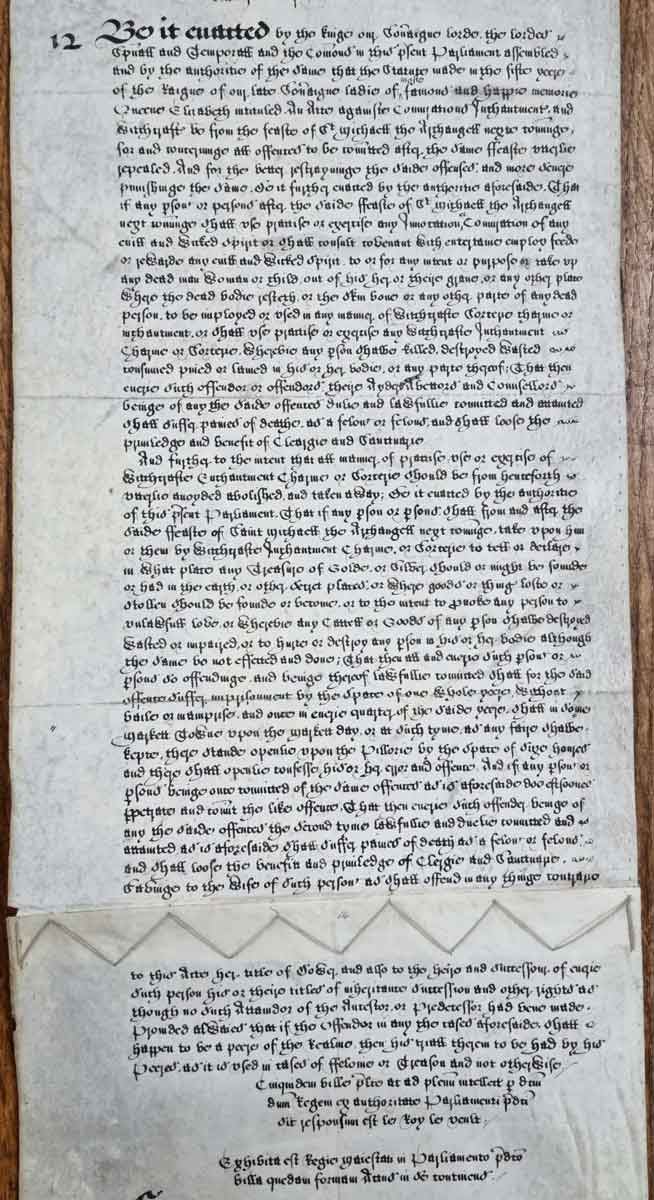 act against witchcraft 1604
