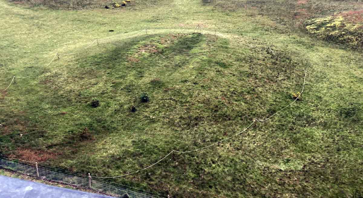 aerial view sutton hoo mound