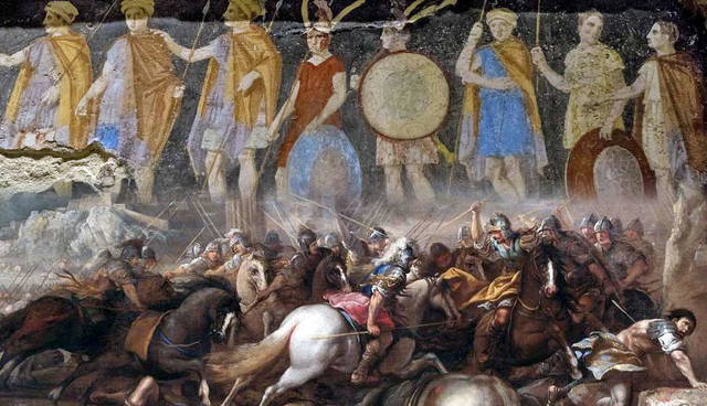 Macedonian fresco and Salvator Rosa battle