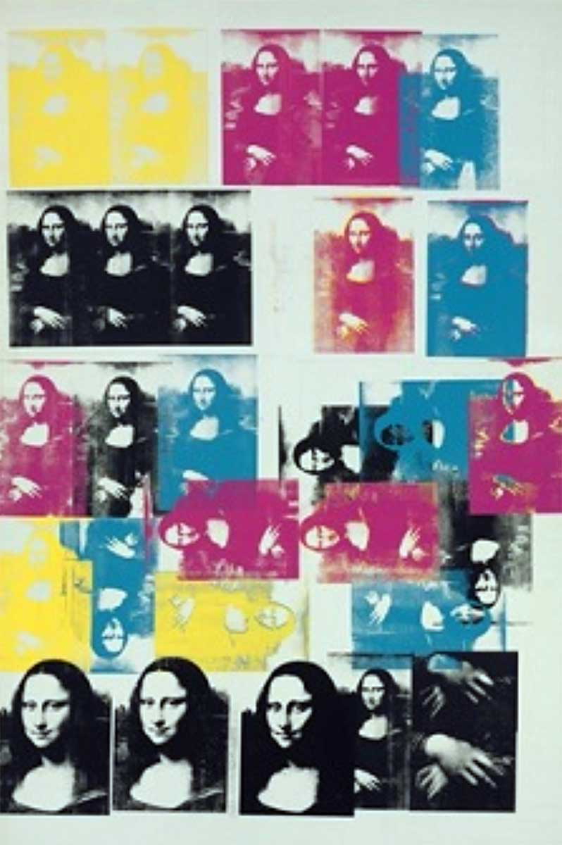 andy warhol colored mona lisa