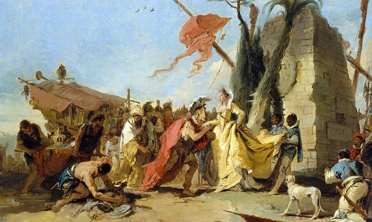 antony cleopatra meeting painting