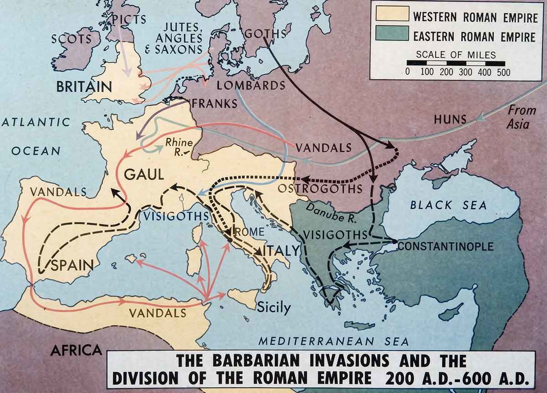 barbarian routes roman empire
