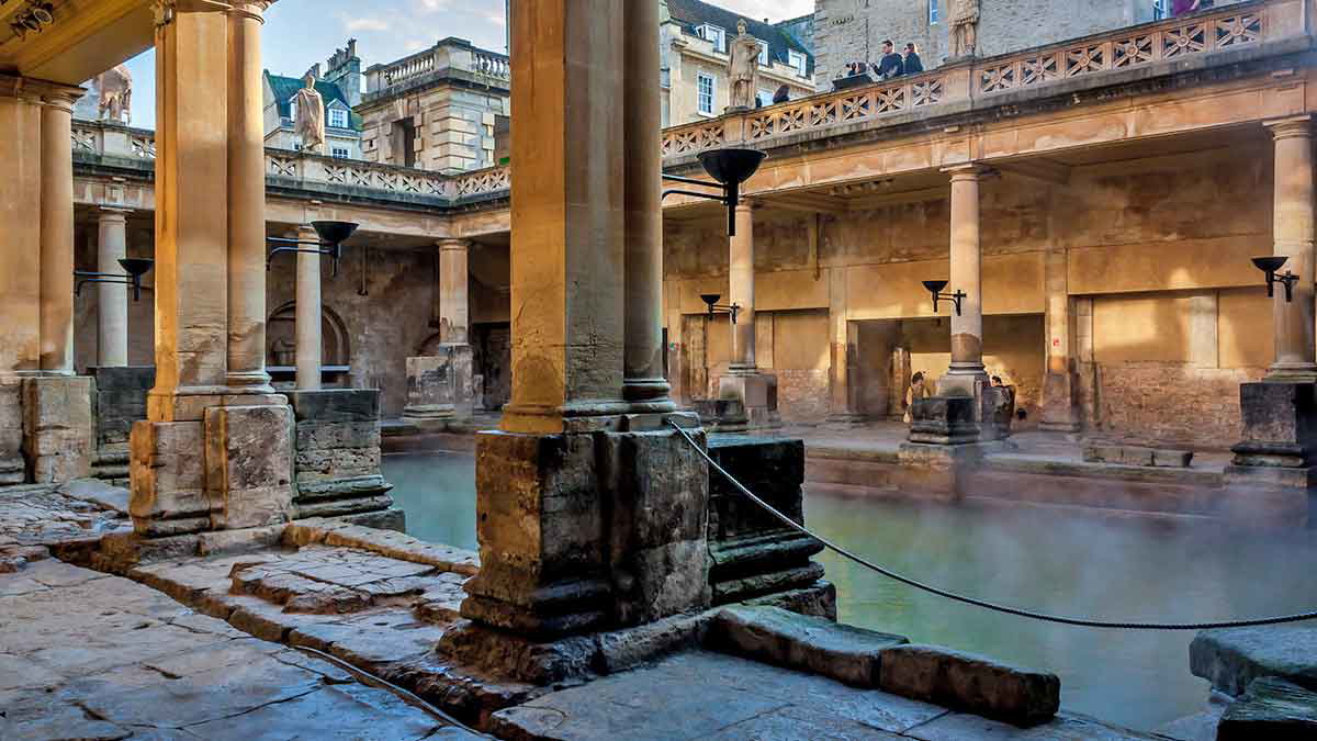 bath roman ruins public baths papapiper