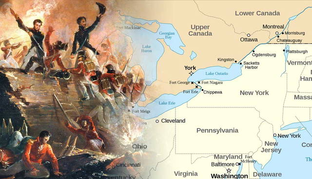 Lundy's Lane battle and regional map