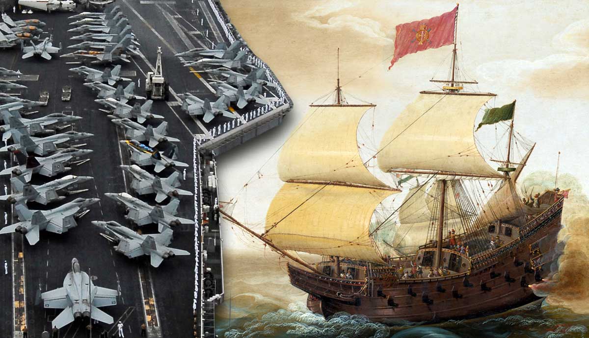 battleships vessels spanish galleon and uss john stennis