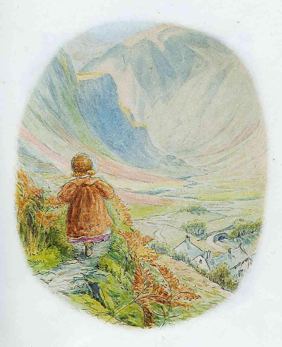 beatrix potter lucie on path to catbells 1905