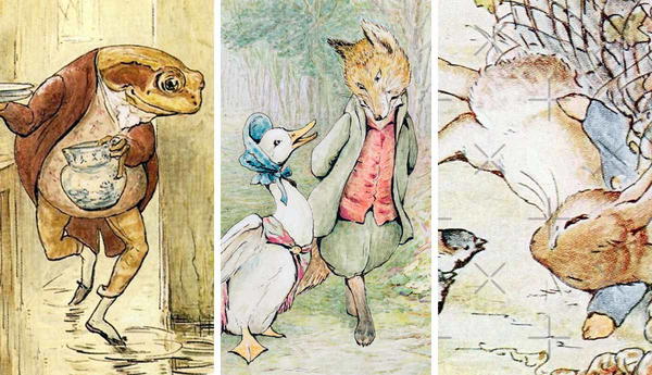 Beatrix Potter character illustrations