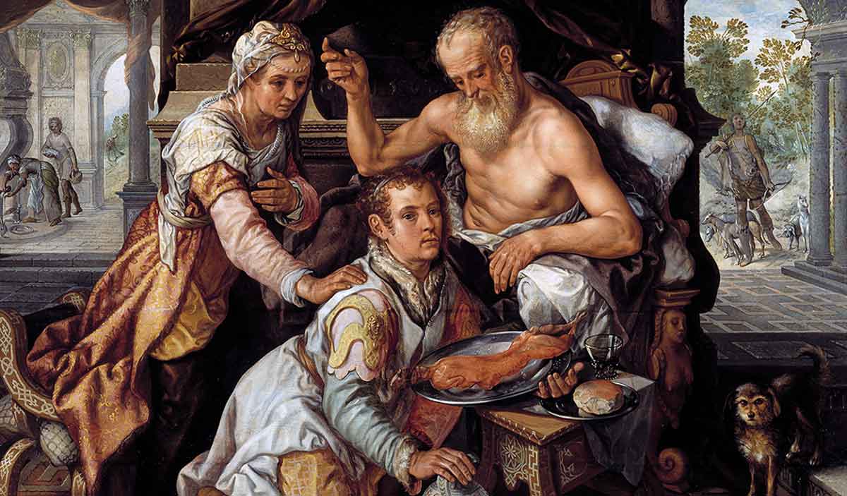 beuckelaer Isaac blesses his son jacob painting