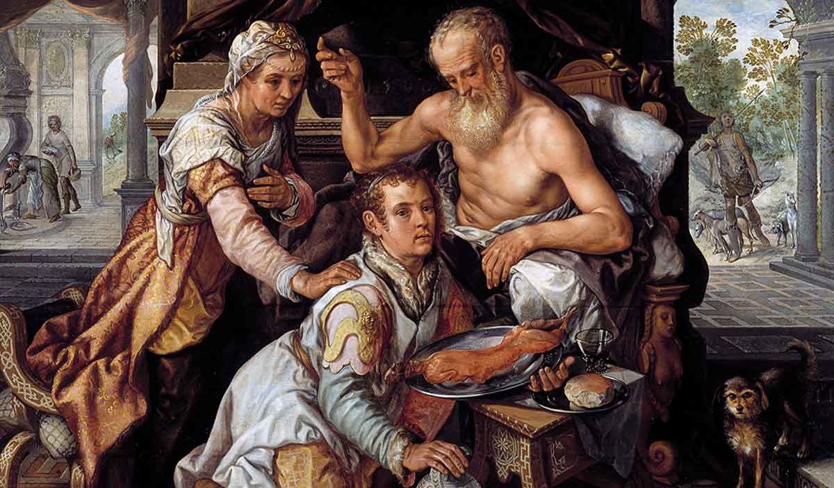 beuckelaer Isaac blesses his son jacob painting