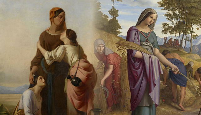 paintings Naomi with Her Daughters-in-Law and Ruth in Boaz's Field