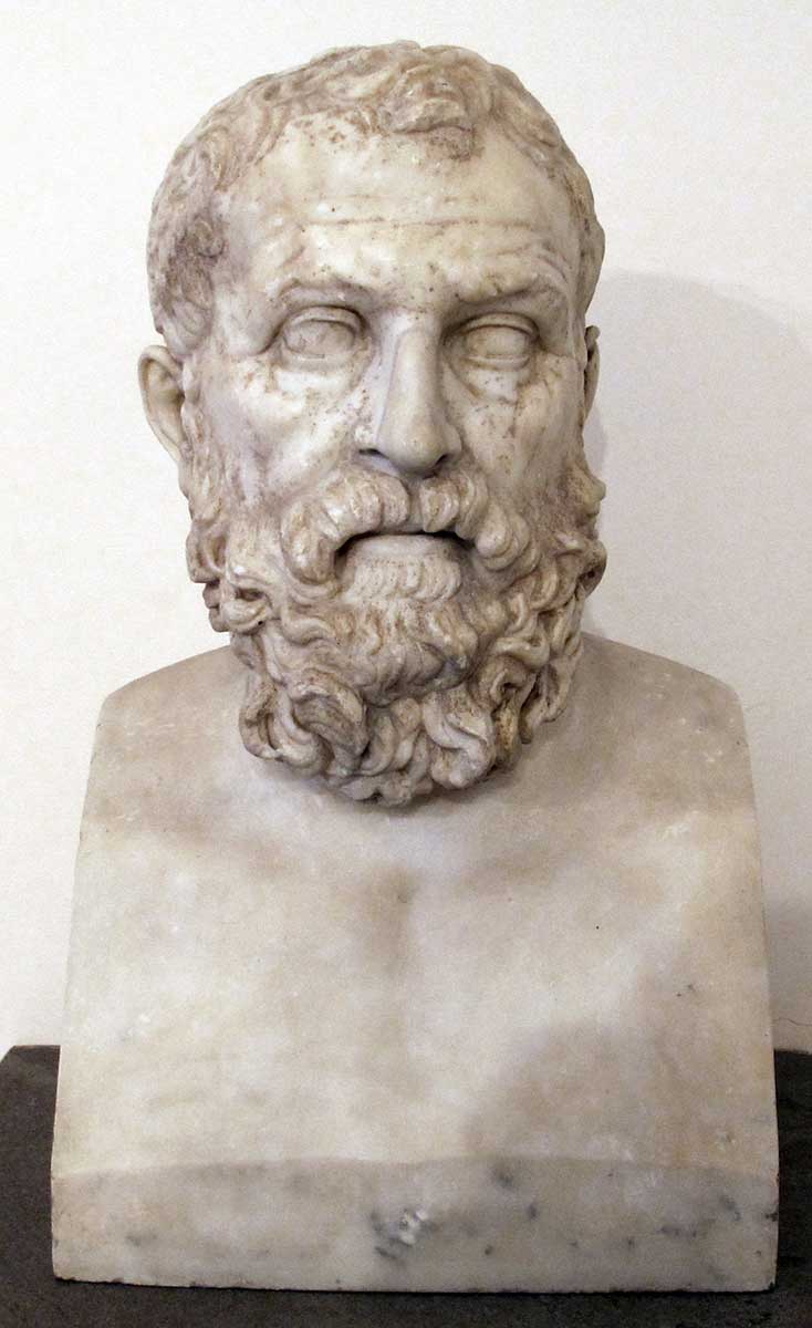 bust solon marble roman