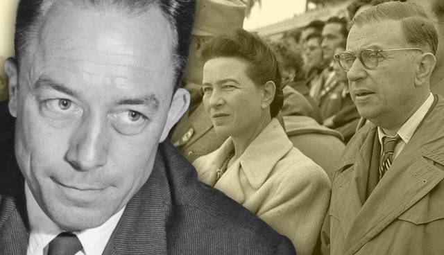 Albert Camus, Simone de Beauvoir, and Jean-Paul Sartre