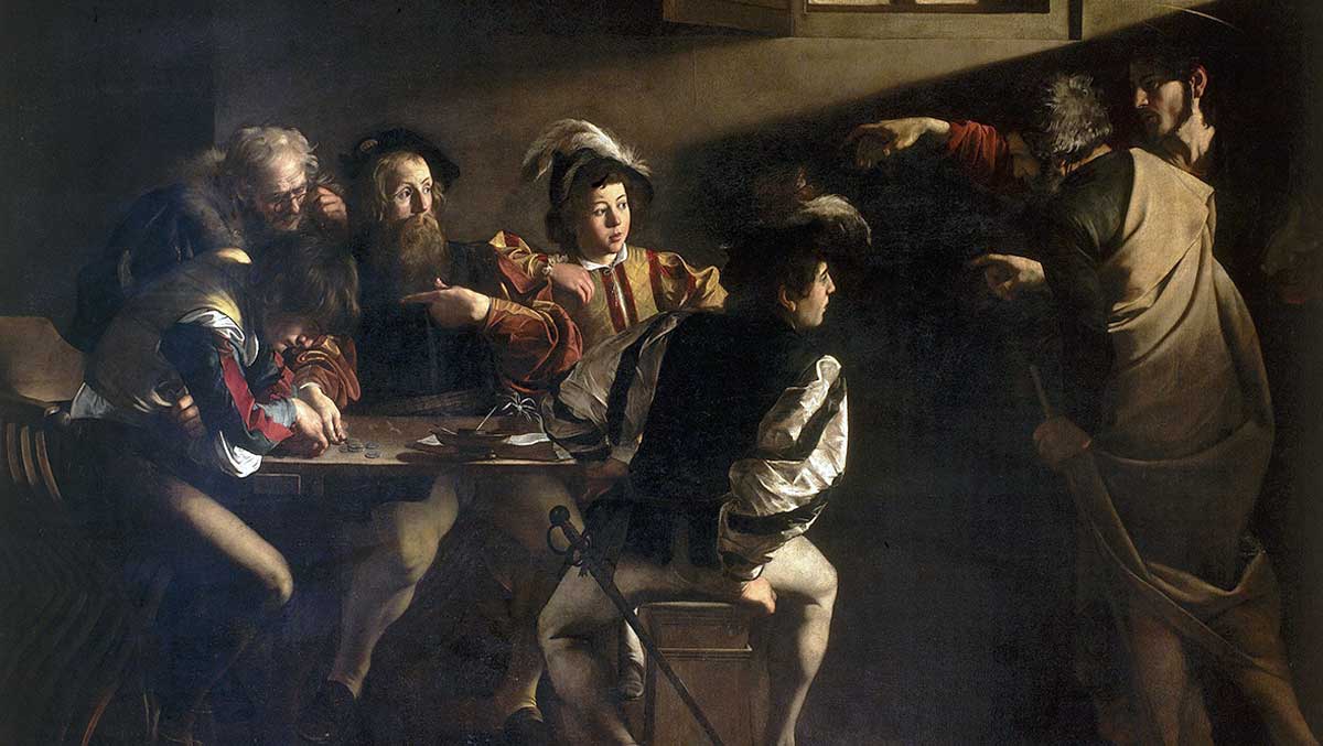 caravaggio calling saint matthew painting