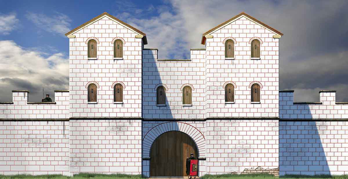 castle mautern north gate reconstruction
