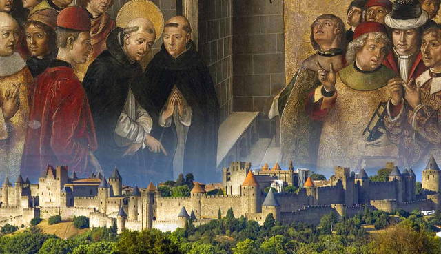 St Dominic, Cathars, and a fortified city