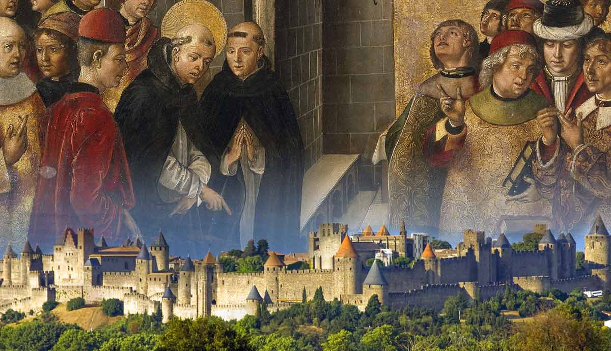 St Dominic, Cathars, and a fortified city