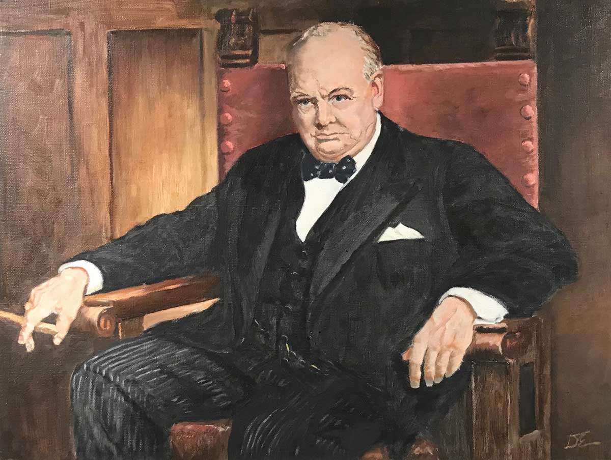churchill portrait sitting