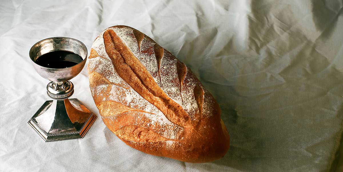 communion bread and wine
