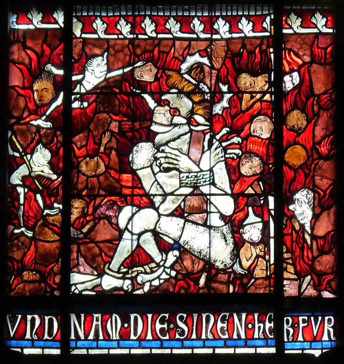 demonic stained glass strasbourg