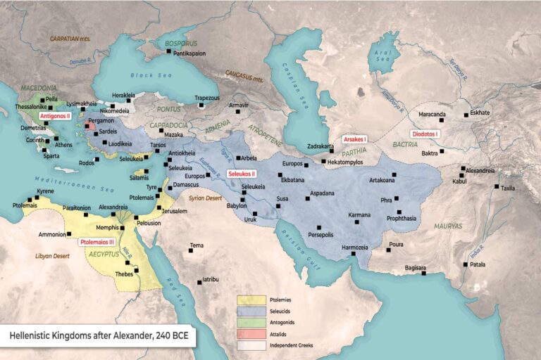 Map: Hellenistic Kingdoms (240 BCE)