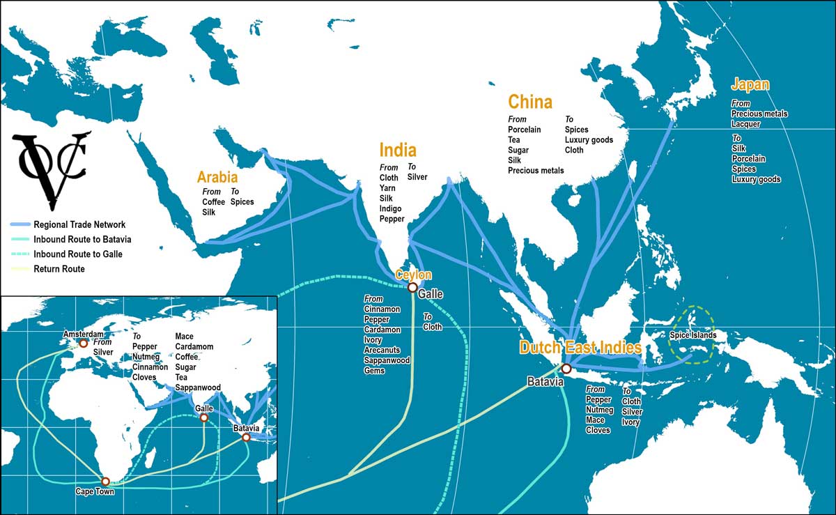 dutch east india company network 1700s