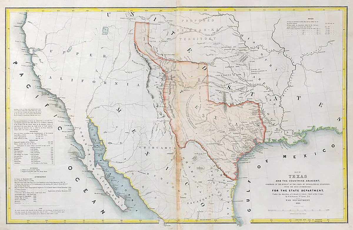 emory map texas 1844