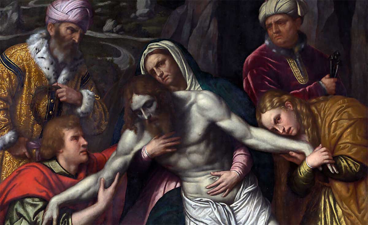 entombment moretto painting