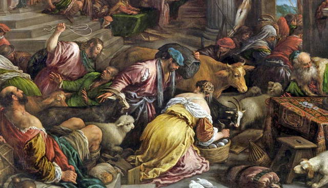expulsion merchants temple bassano painting