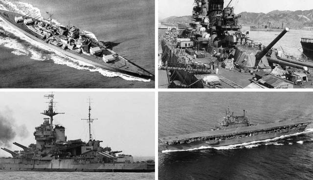 four military ships of the world war ii