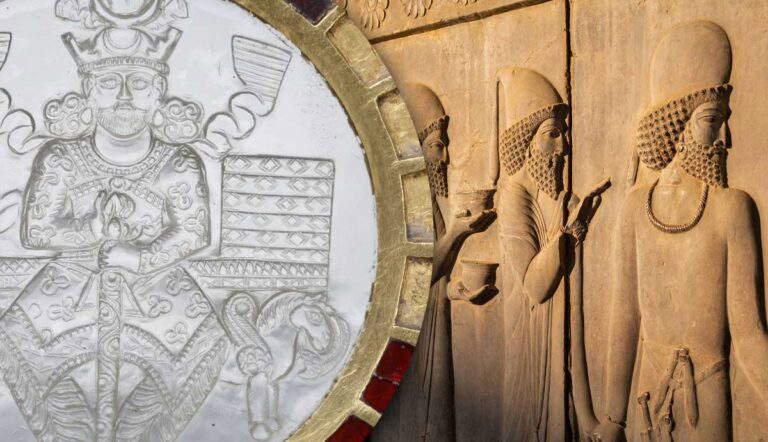 Persian king portrait and stone relief