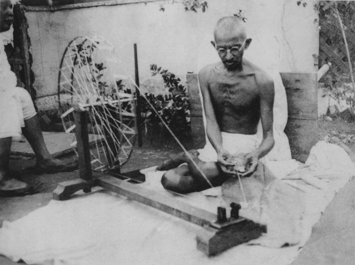 gandhi india spinning