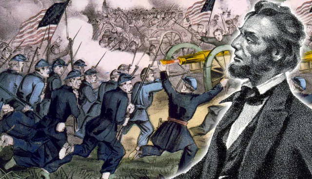 Abraham Lincoln and Civil War battle