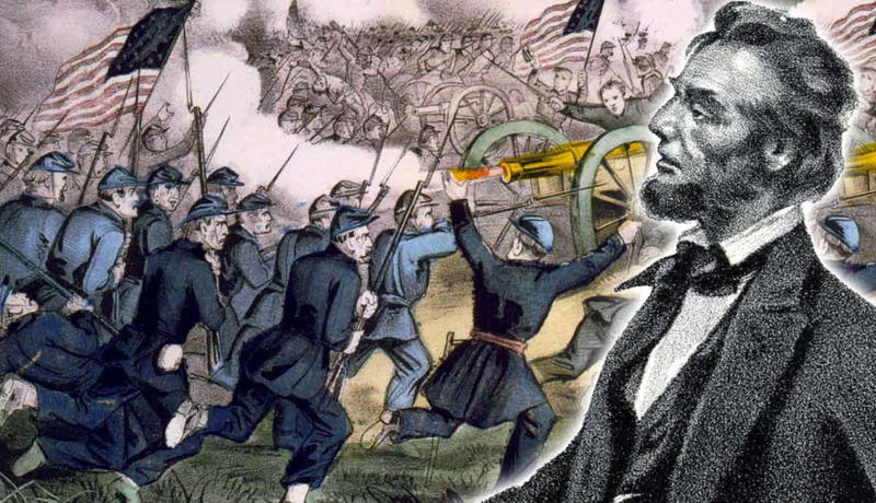 Abraham Lincoln and Civil War battle