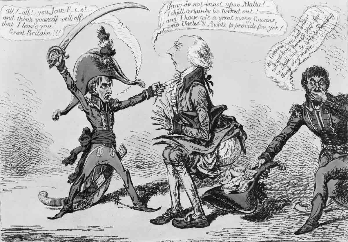 gillray evacuation malta