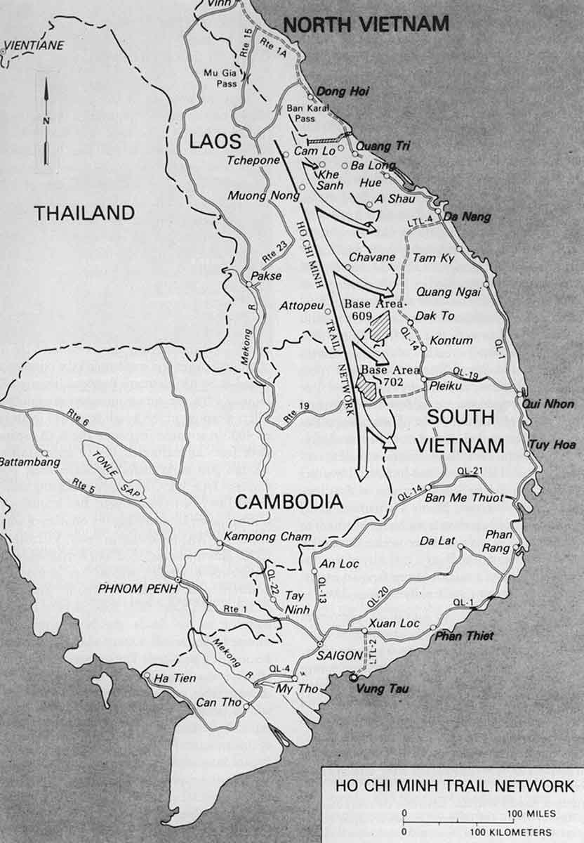 ho chi minh trail network map
