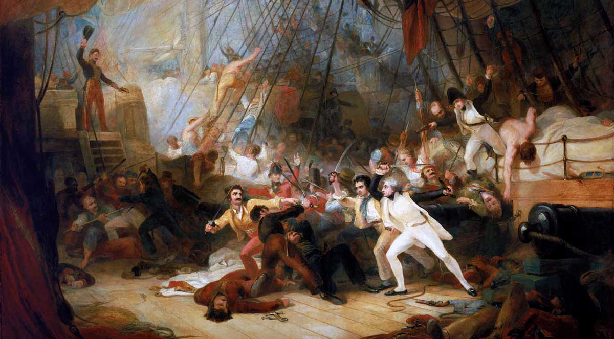 horatio nelson boarding san josef