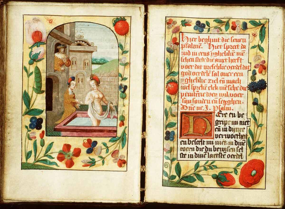 illuminated text bathsheba