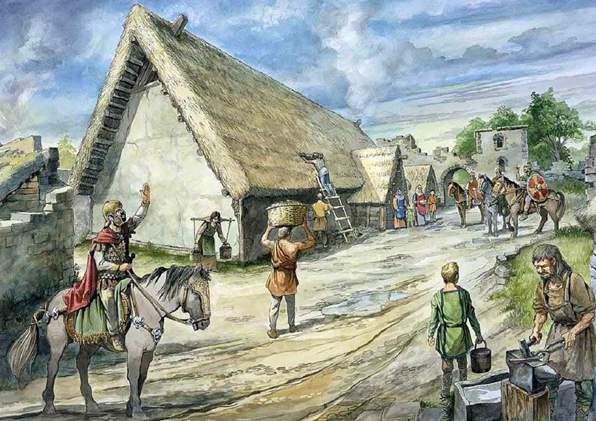 illustration birdoswald roman fort hadrians wall