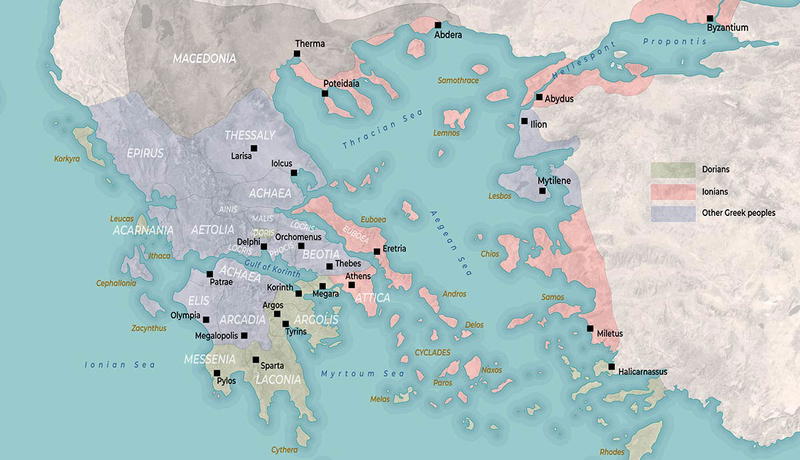 greek city states map