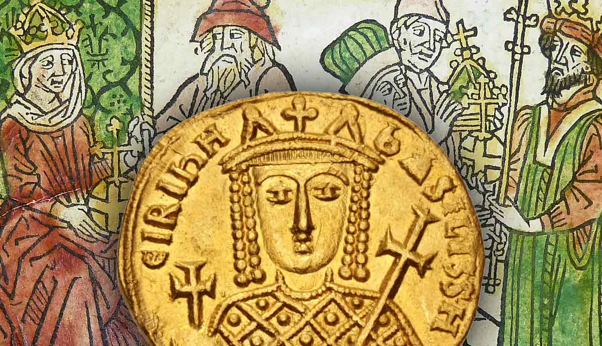 Empress Irene of Athens Byzantine collage.