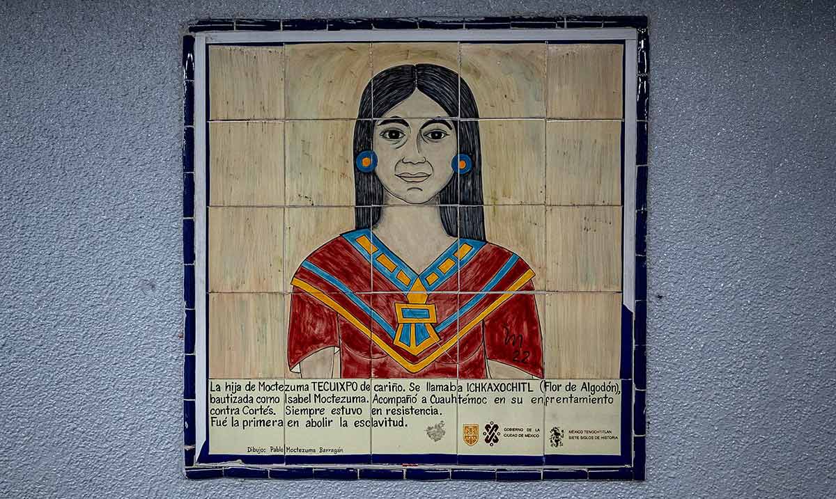 isabel moctezuma mosaic portrait