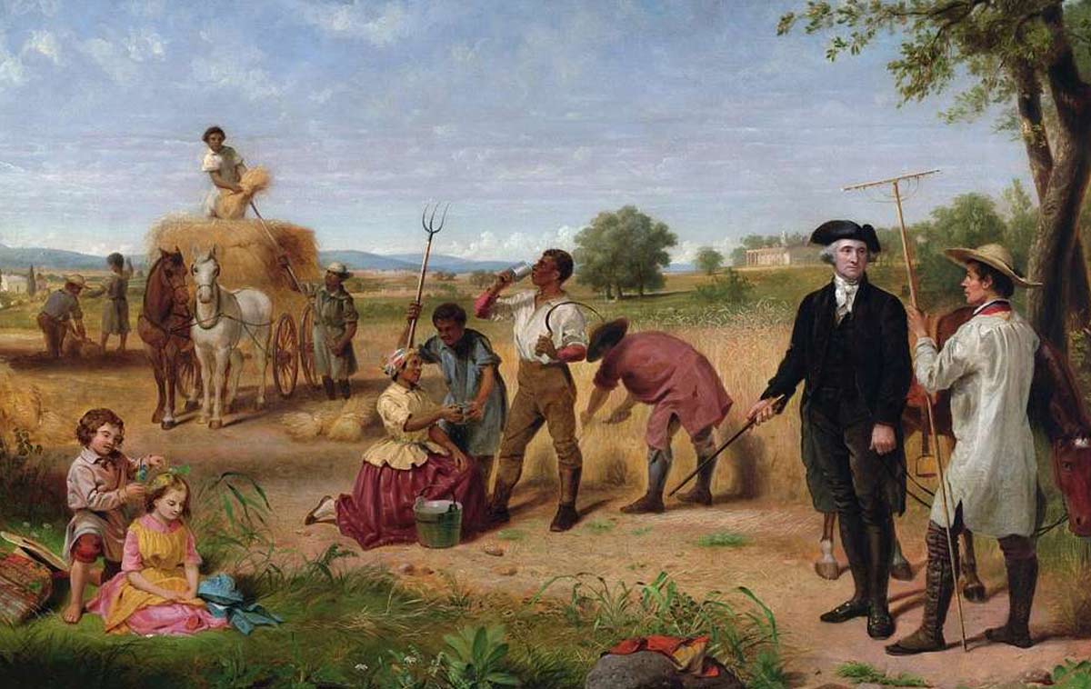 junius brutus stearns george washington as farmer at mount vernon