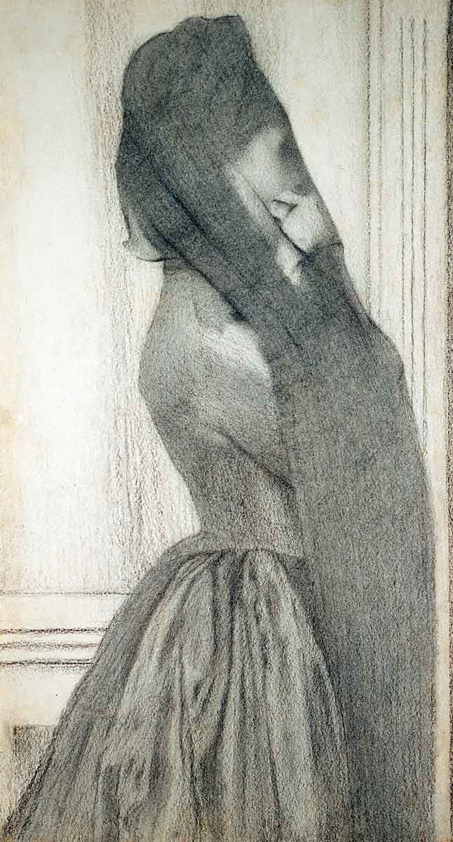 khnopff the veil head coverings christianity