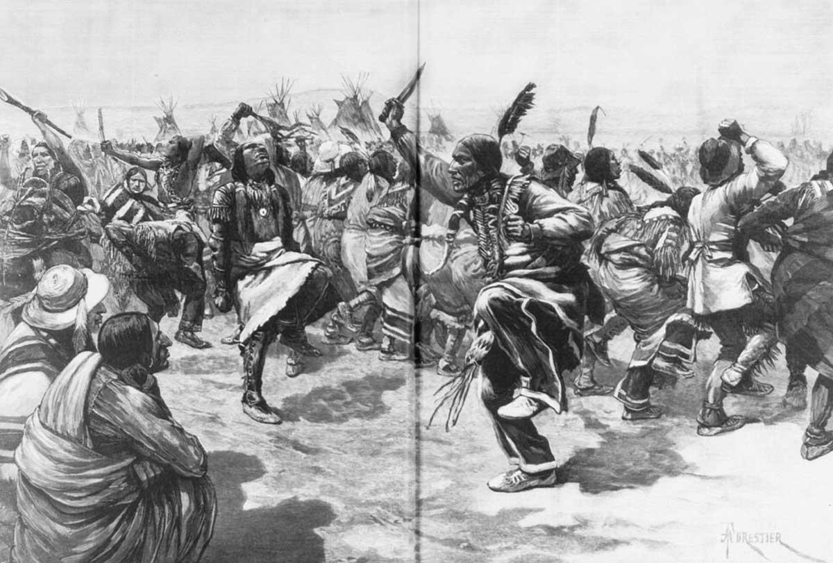 lakota ghost dancers engraving